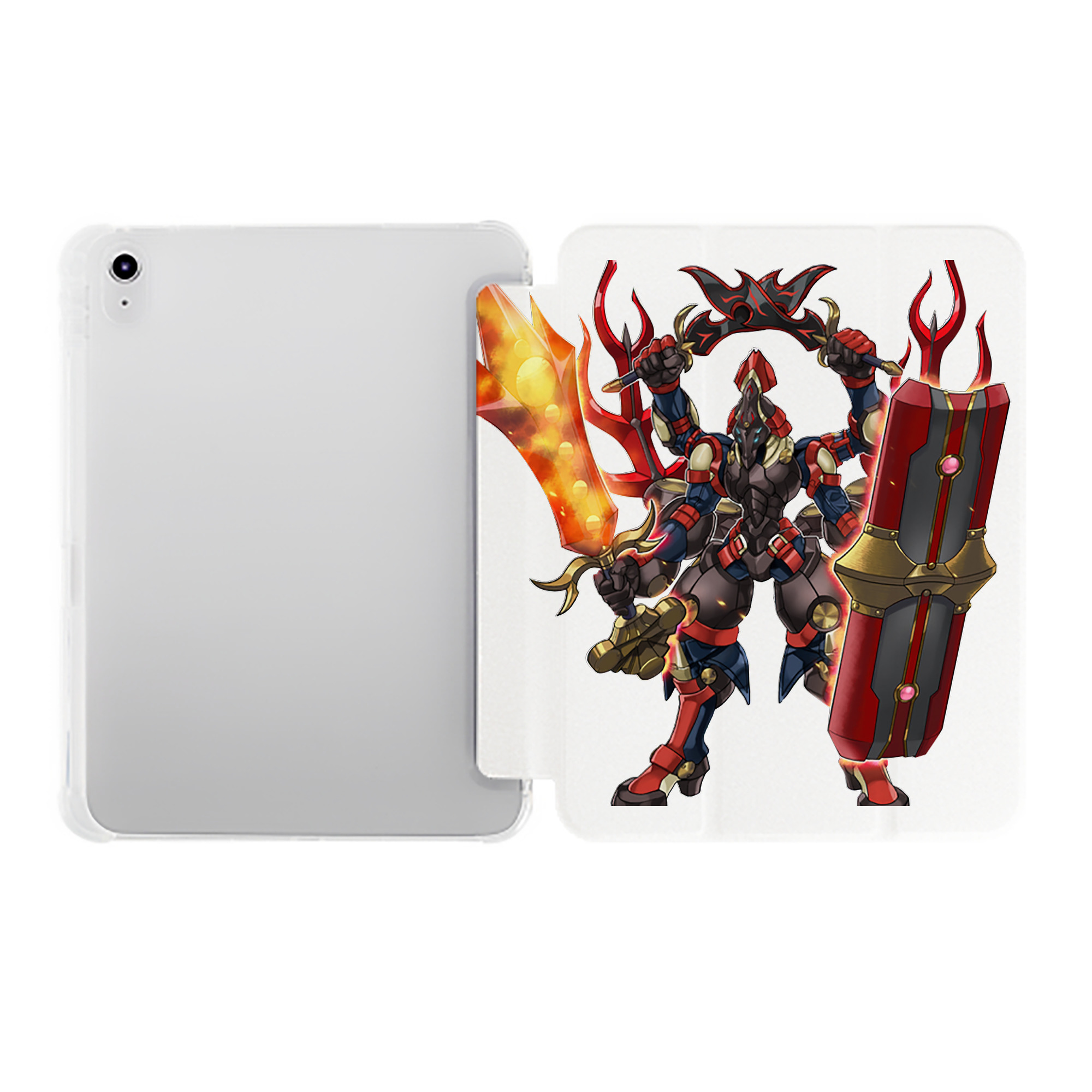 （画像用） 遊☆戯☆王 Yu-Gi-Oh! IPad ケース ペン収納付き 三つ折りスタンド PUレザー×シリコン 対応機種9.5/10.5/10.9インチ